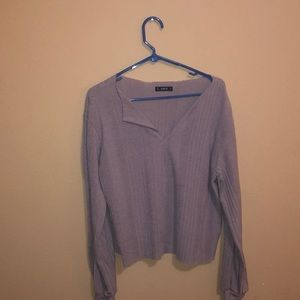 Purple long sleeved shirt